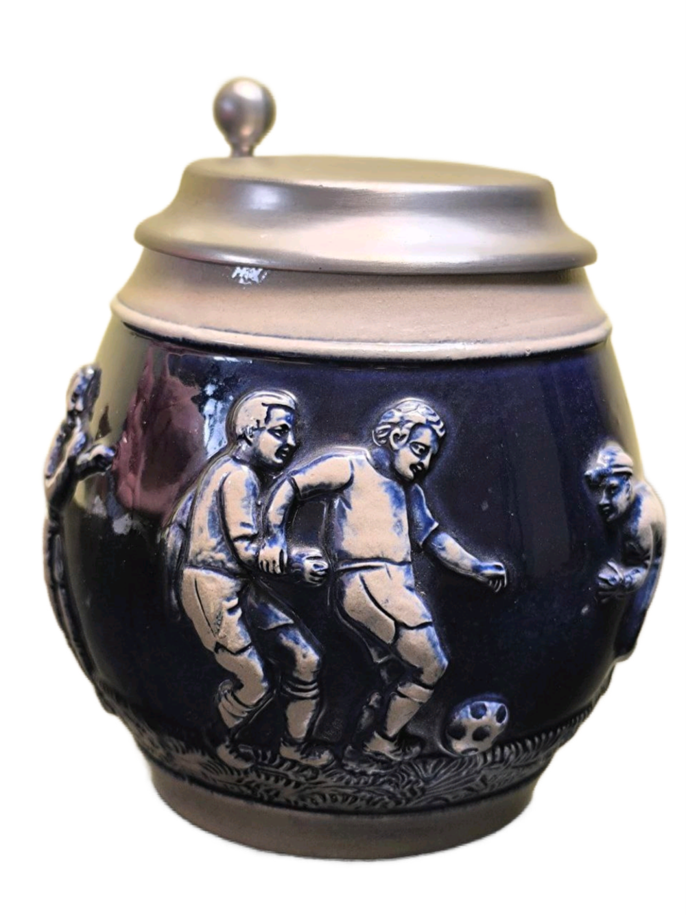 Кружка пивная (керамика с оловянной крышкой) Германия