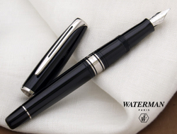 Перьевая ручка Waterman Charleston, цвет: Black/CT, перо: F (13011 F)