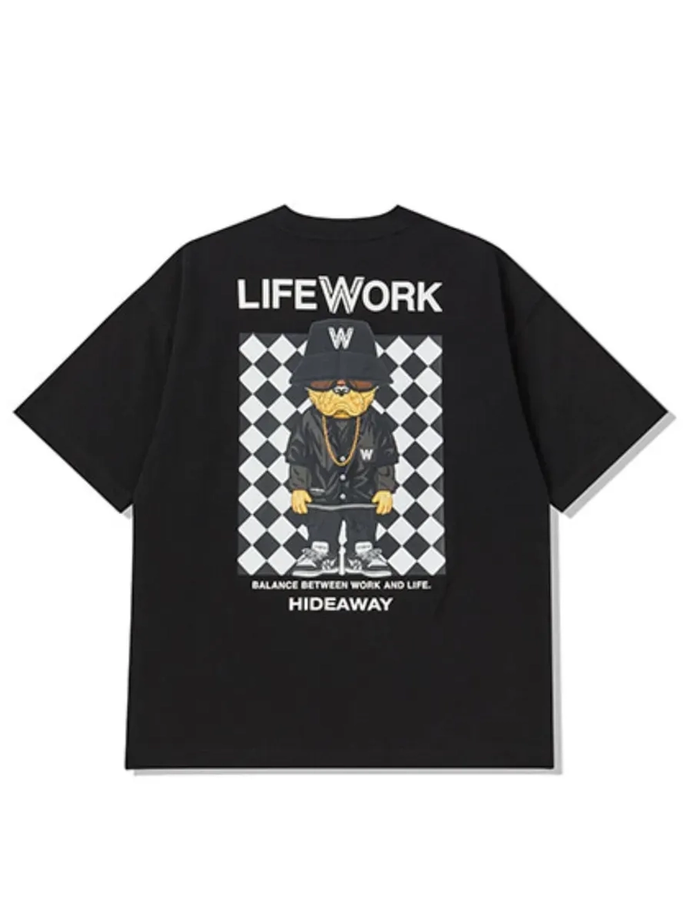 Футболка с принтом chekerboard hipdok на спине