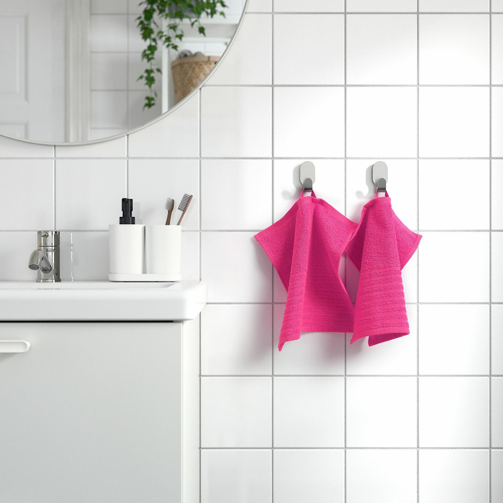Набор полотенец IKEA VAGSJON (ВОГШЁН), Розовый, 30х30 см, 4 шт
