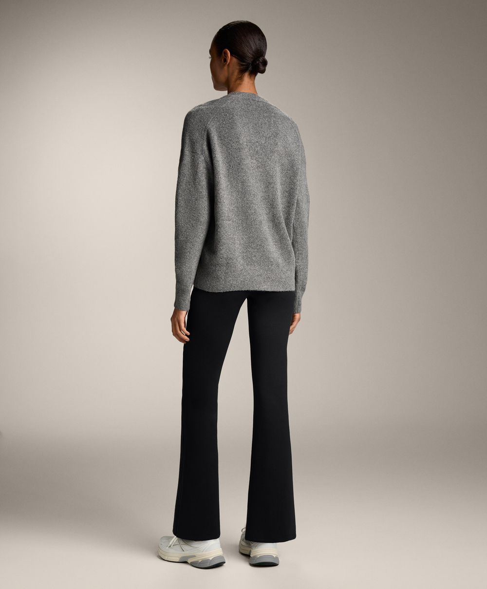 Oysho Мягкий трикотажный кардиган на пуговицах, серый меланж