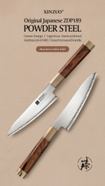 Кухонный нож Xinzuo X05Z Utility нож 5,5 дюймов клинок ZDP189 рукоять железное дерево и кость, длина лезвия 14 см