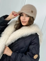 Шапка кепи зимняя с козырьком