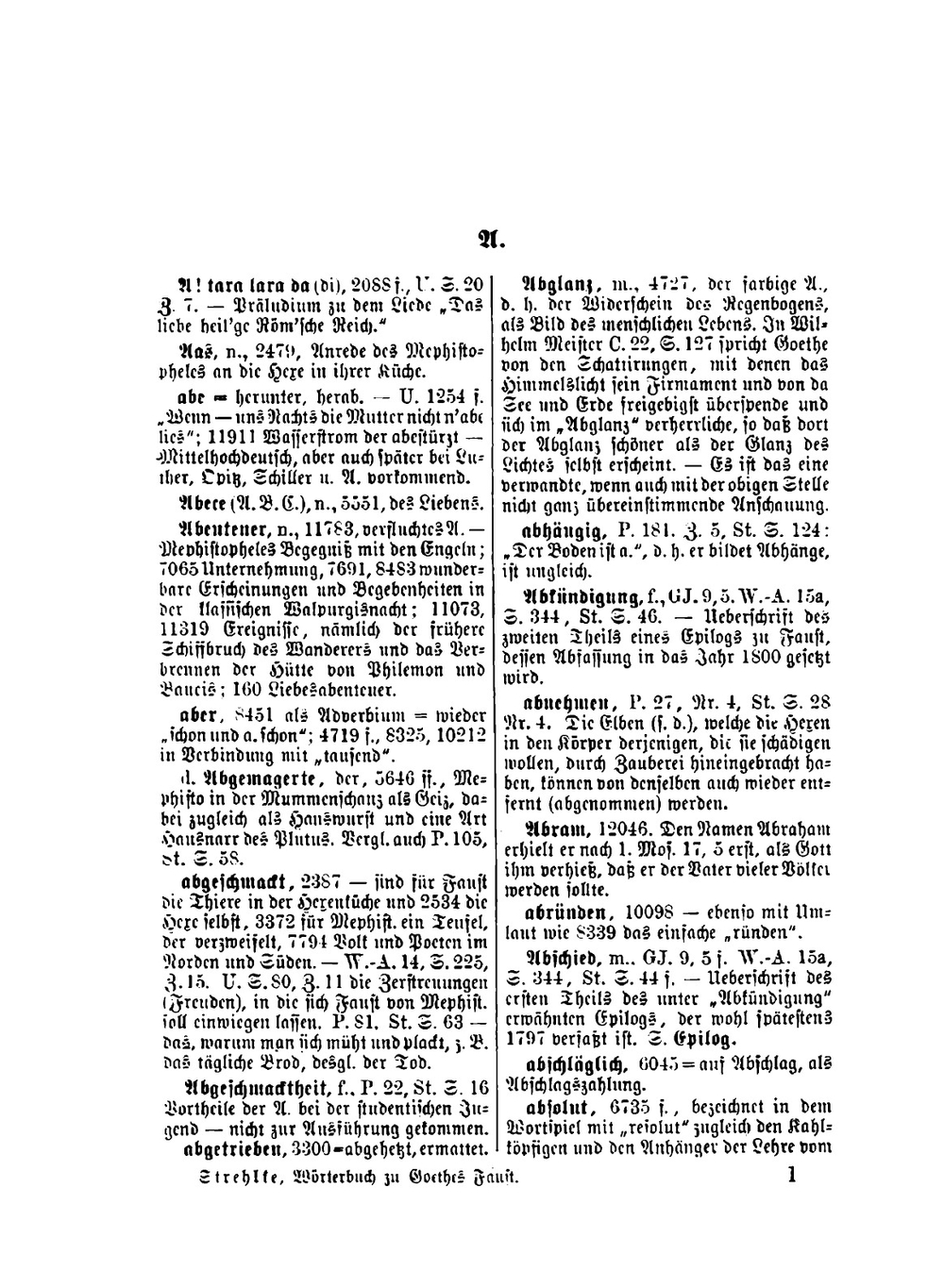 Wörterbuch zu Goethe's Faust | Friedrich Strehlke