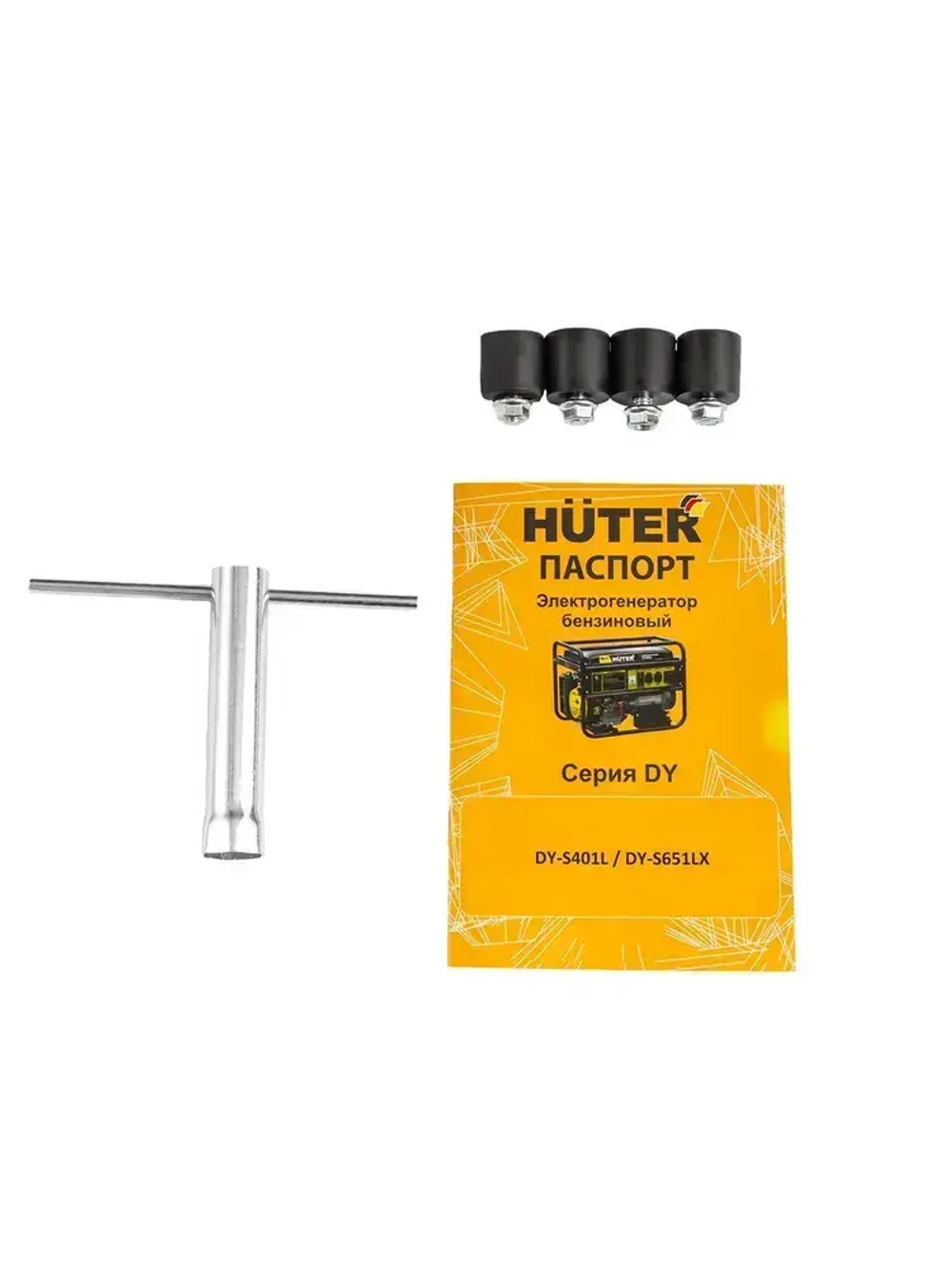 Генератор бензиновый электрический HUTER 3.3 квт полная мощность, 4 кВа нагрузка, 7 л.с., ручной стартер, 4-х тактный двигатель