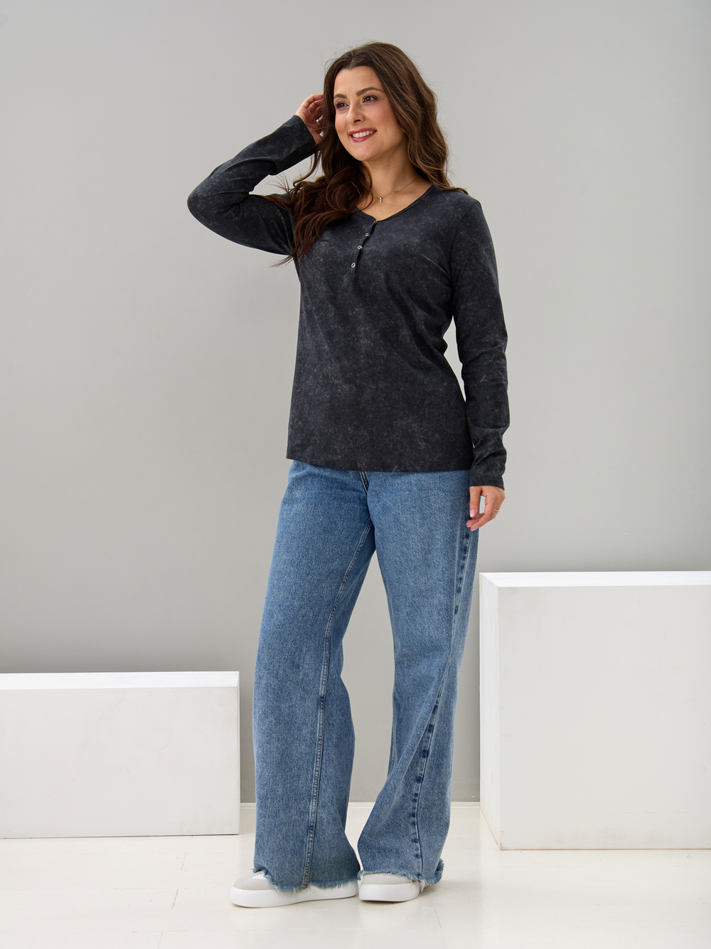 Лонгслив Л-004/варенка-графит