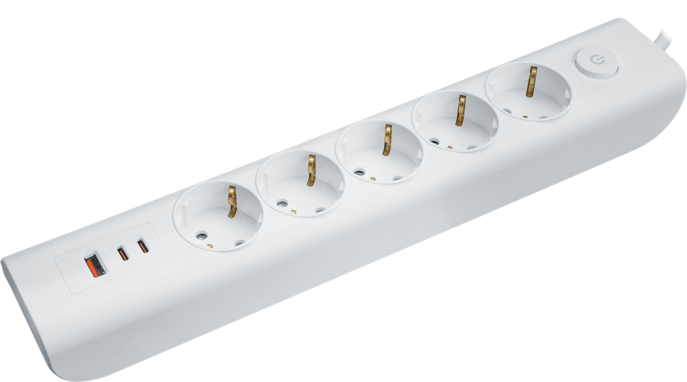 Удлинитель Navigator 95 692 NPE-USB06-05-500-ESC-3X1-PD20W