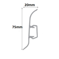 ПЛИНТУС "LIDER-75" 750 Дуб сельский 75*20мм 2,5м с к/к.