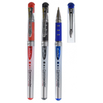 Ручка шариковая, масляная, Piano, 3 цвета чернил, серия "Commander", серый корпус, 50 шт