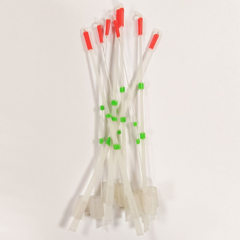 Сторожок "Лавсан" со сборным кольцом, зеленый, 12см, 0.4-0.9гр (50 штук в упаковке)