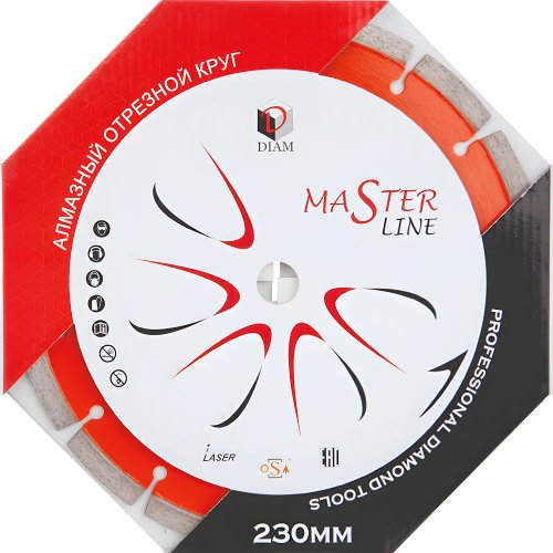 Диск алмазный DIAM MASTERLINE универсал 230*22.2 мм сегмент