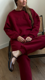 Брюки премиум утепленные, Винный