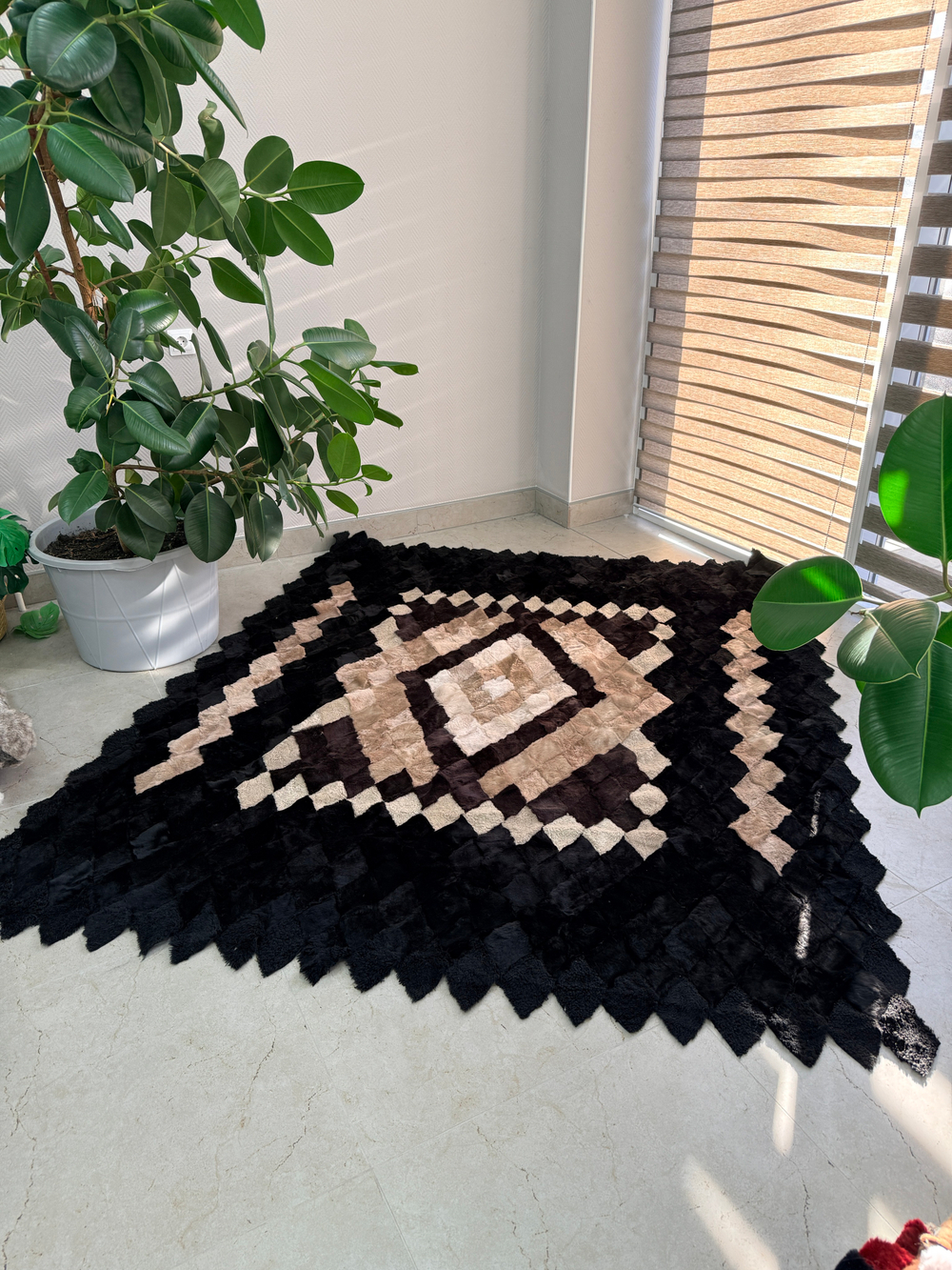 Покрывало меховое ковер из шкуры овчины