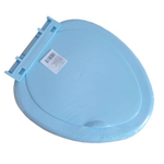 Сиденье для унитаза с планкой цвет голубой в индивид. термоупаковке