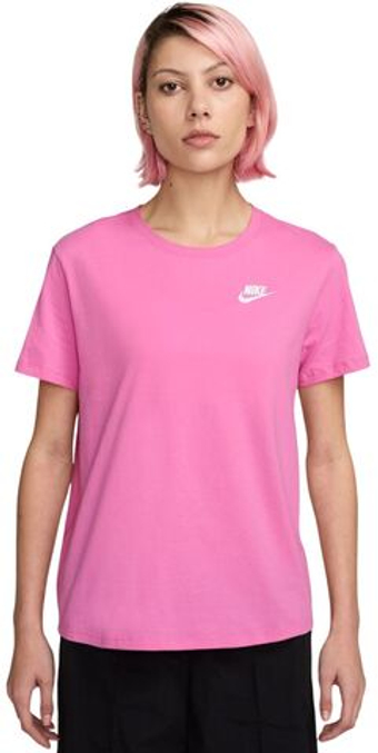Женская теннисная футболка Nike Sportswear Club Essentials - playful pink