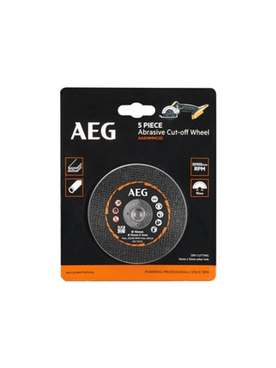 Набор дисков AAKMMMC05 (5 шт, 76х10х1 мм) для отрезной машины BMMS18SBL-0 AEG 4932478588