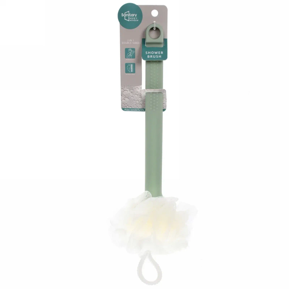 Мочалка массажная «Палермо» на пластиковой ручке, размер мочалки 36*11см