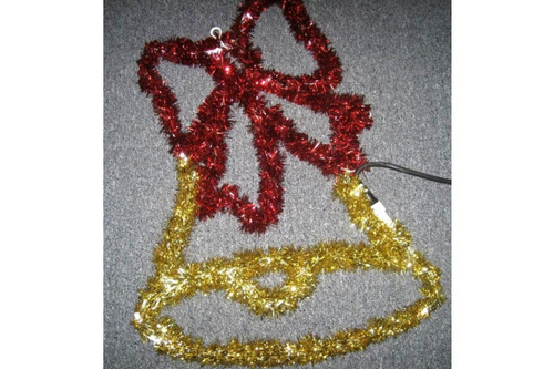 LED-XM(TIN)-2D-CK011-W мотив(мишура) колокол белый