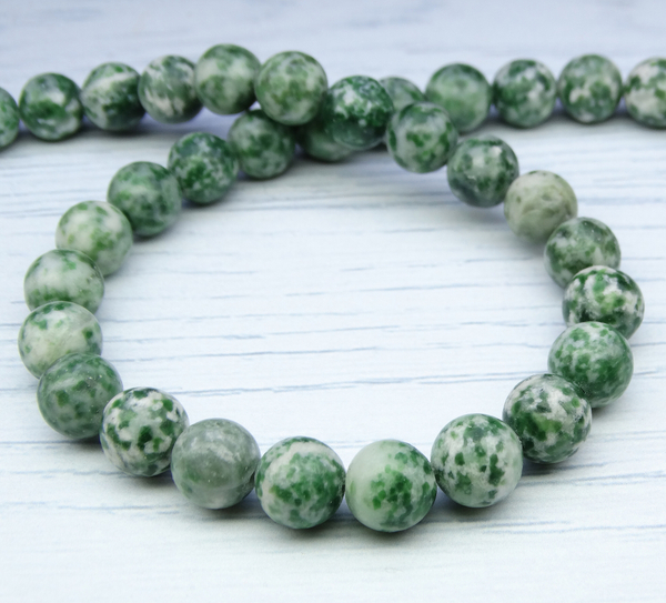 ПК085НН8 Бусины из природного камня Агат моховой, размер: 8 мм, 10 шт.