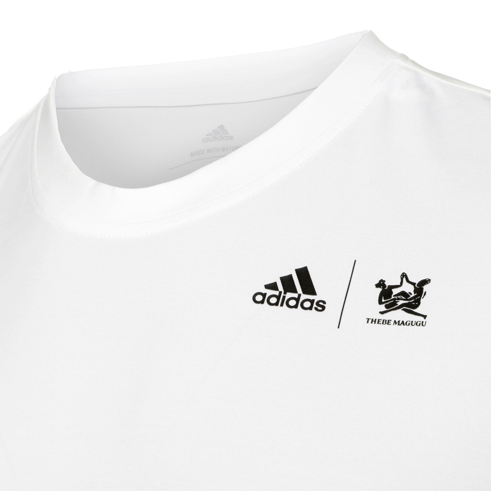 Мужское теннисное поло adidas New York Printed T-Shirt Men - White