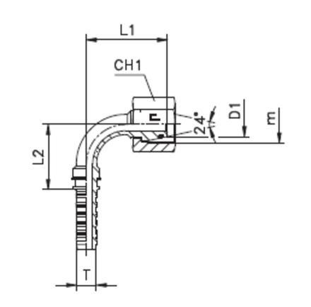 Фитинг DN 20 DKO-S (Г) 36x2 25 (90)  E41