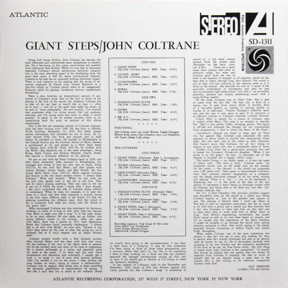 John Coltrane / Giant Steps (60th Anniversary Edition)(2LP)