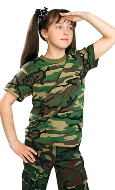 Футболка детская зеленый КМФ