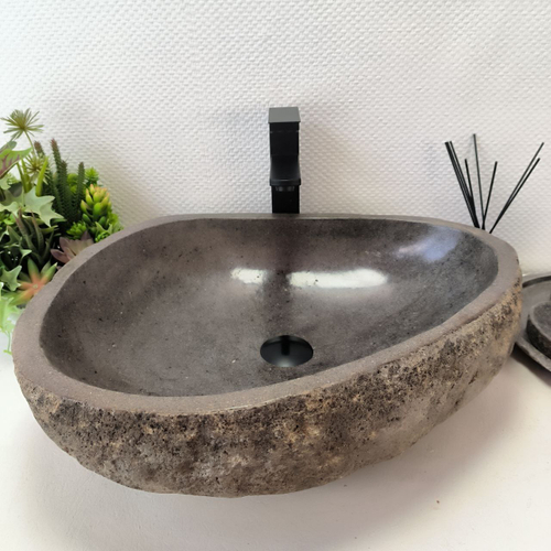 Раковина из речного камня RS-63547 (55*46*16) 0124