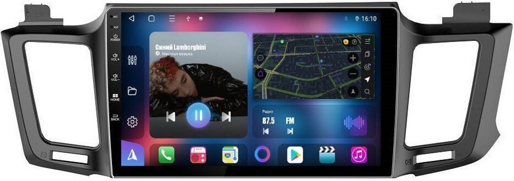 Магнитола для Toyota RAV4 XA40 2012-2019 - FarCar 468M монитор 10" QLED на Android 13, 8 ядер (TS18), CarPlay, 4G SIM-слот