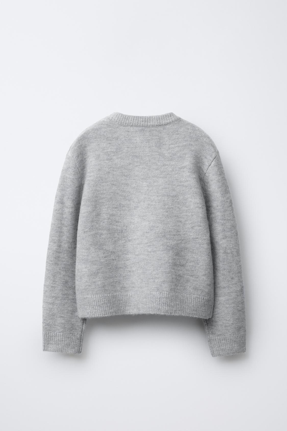 ZARA Х CHAMPION ® ТРИКОТАЖНЫЙ КАРДИГАН С НАШИВКАМИ, СЕРЫЙ МЕЛАНЖ