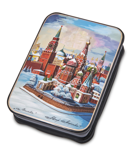 Народные промыслы ШК-55/ 87 Шкатулка «Москва» исп. Ильин А.