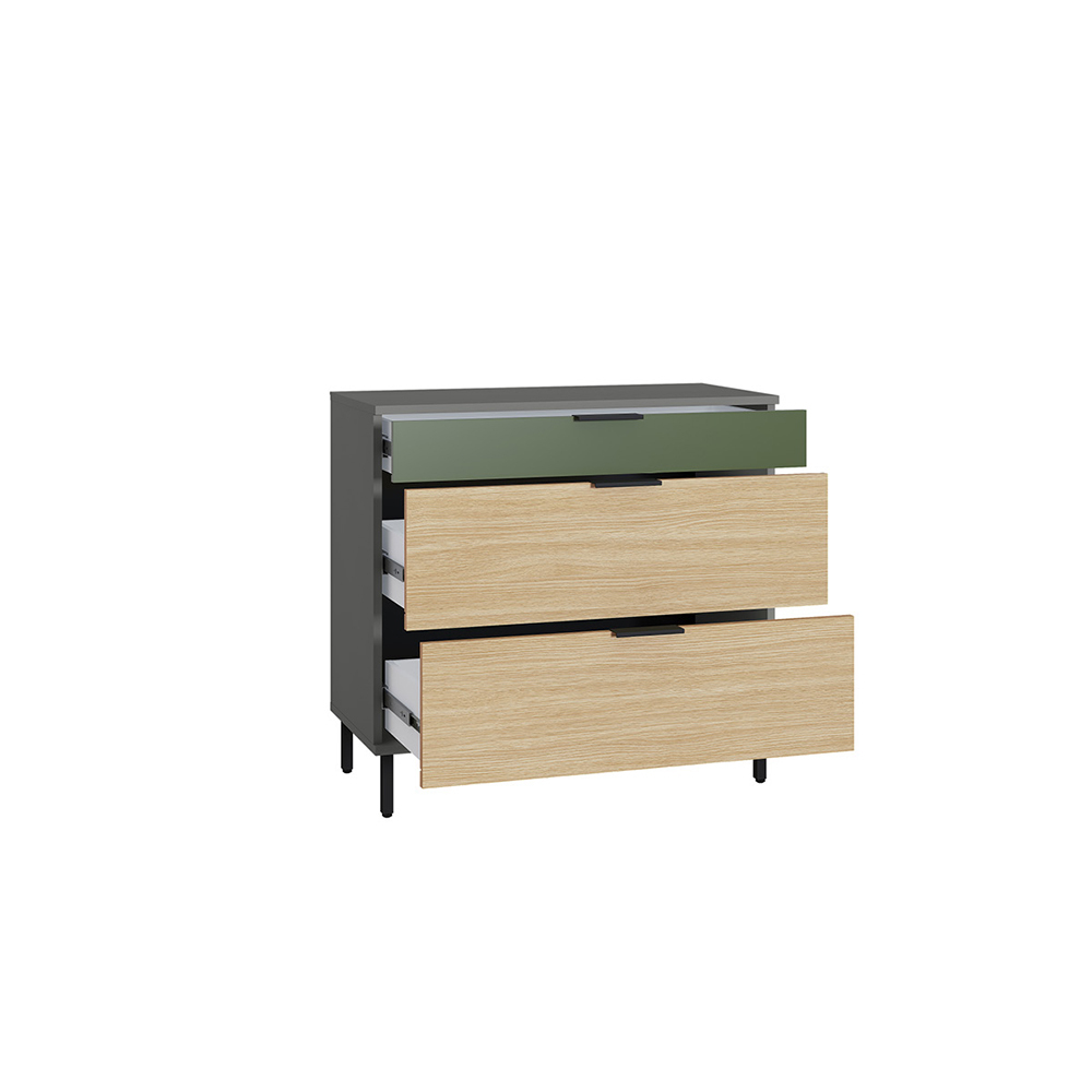 Комод Марвэл 16.234.03, Темно-серый, Плэйн, Зеленый