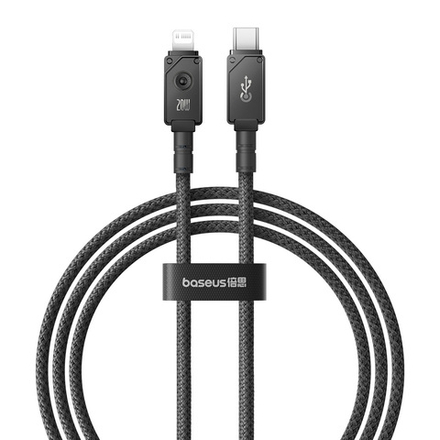 USB-C - Lightning Кабель Baseus Unbreakable Charging+Data 20W 1-2m - Cluster Black