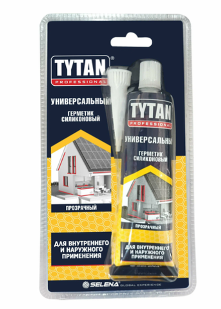 Универсальный силиконовый герметик Tytan Professional прозрачный 85мл