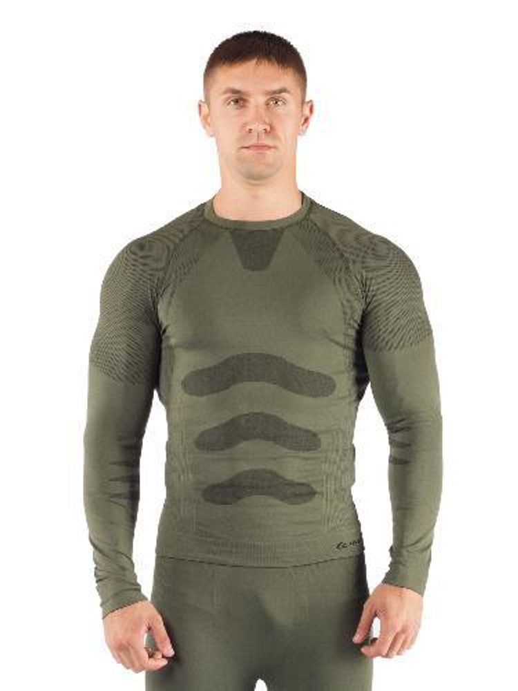 Футболка мужская Apol/ дл. рукав/ синтетика/ зеленый/ L-XL, Apol6262LXL