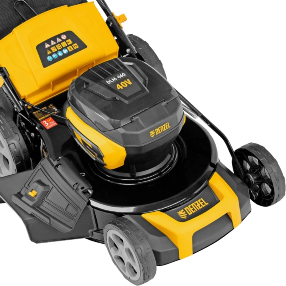 Газонокосилка аккумуляторная DENZEL DLM-460 40В (2 x 4 Ач, ЗУ) нож 46 см, 58911