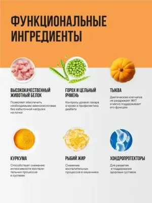 Корм сухой BOWL WOW с индейкой, курицей, рисом и тыквой для собак крупных пород