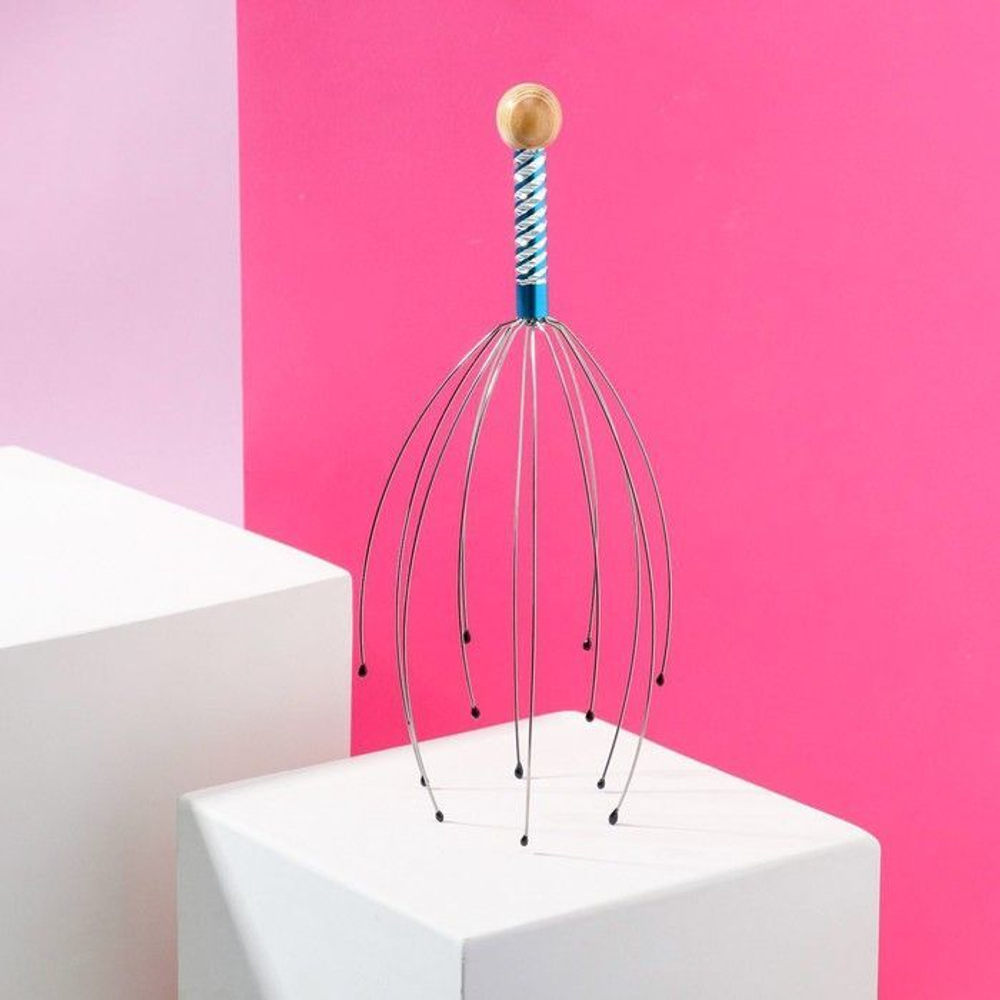 Массажёр для головы «И пусть весь мир подождёт» (Цвет: серебристый)