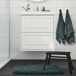 IKEA ALMTJÄRN  (ИКЕА АЛМТЙÄРН)  -  Коврик для ванной комнаты, серо-бирюзовый, 40x60 см