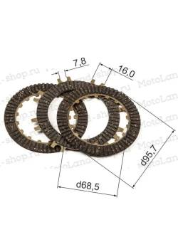 Диски сцепления 50-110см3 для питбайка полуавтомат