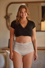 Высокие трусики-слипы Angie (Размер: L) (Цвет: кремовый)