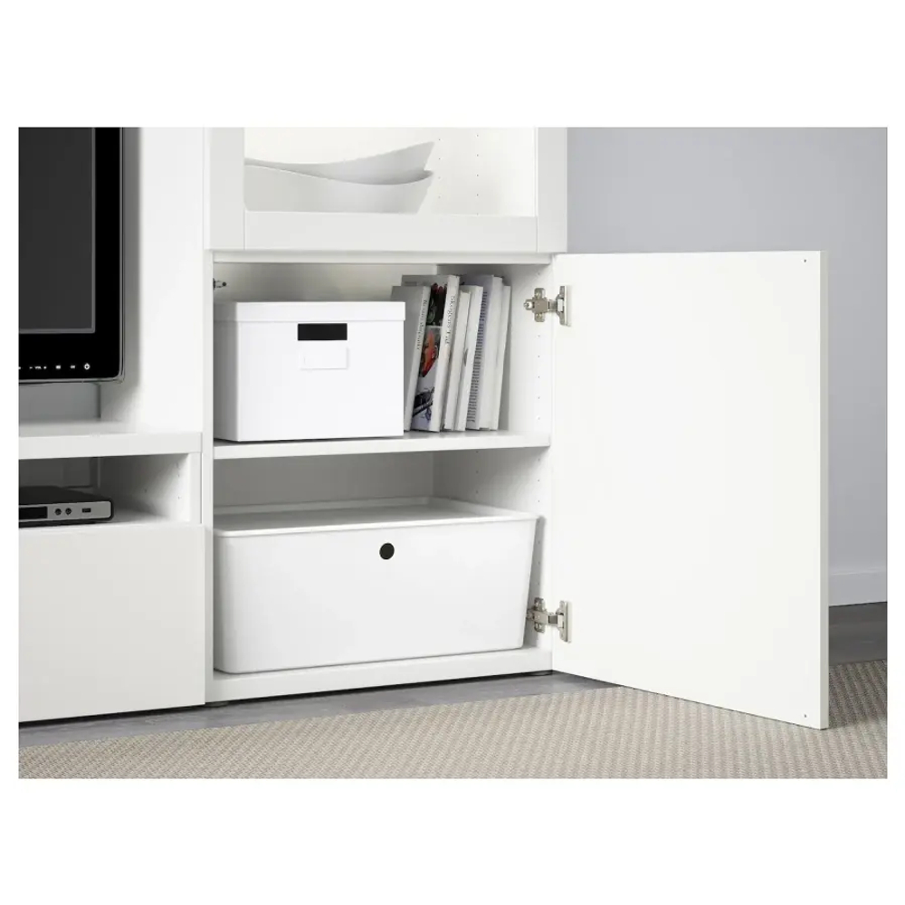 Комплект мебели д/гостиной  - IKEA BESTÅ/BESTA LACK, 129x42x240см, белый, БЕСТО ЛАКК ИКЕА