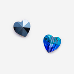 Кристалл-сердце с продольным отверстием оттенок "Электра", 10мм