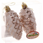 Ёлочные игрушки «Таинственное очарование» Шишки 9 см (набор 2шт), шампань