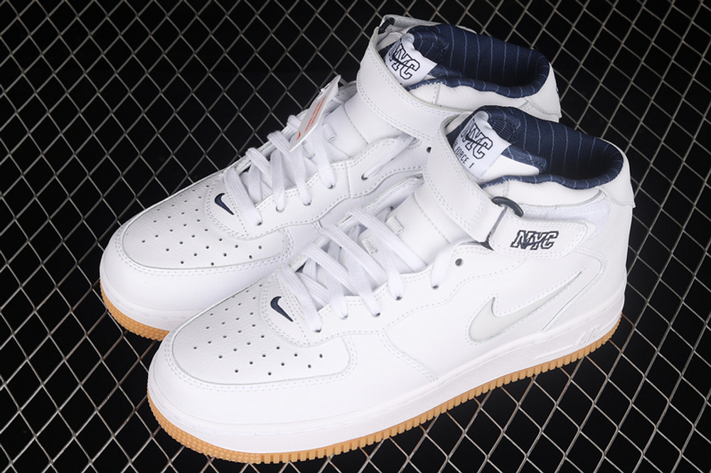 Nike Air Force 1 Mid QS Jewel NYC White Midnight Navy