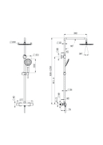 Душевая система BRASKO (смеситель термостатический) 3 режима шланг 150 металл