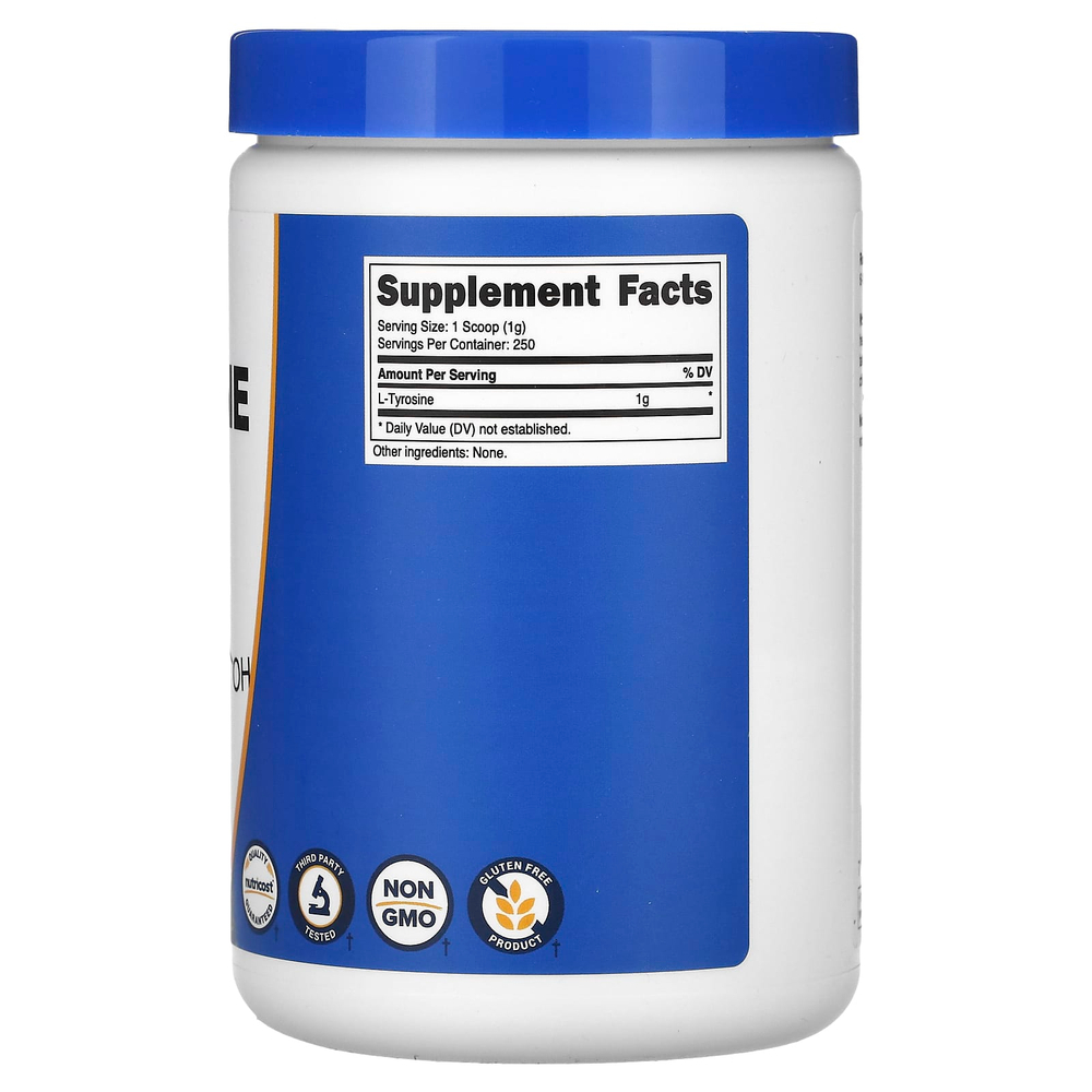 Nutricost, L-тирозин, без добавок, 250 г (8,8 унции)