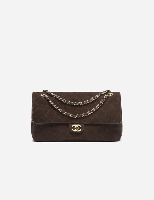 Сумка Chanel Maxi Flapbag Suede Calfskin & Gold Metal 