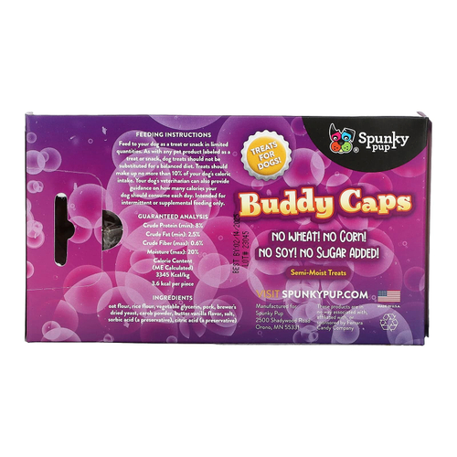 Spunky Pup, Buddy Caps, лакомства для собак, со вкусом свинины, 142 г (5 унций)