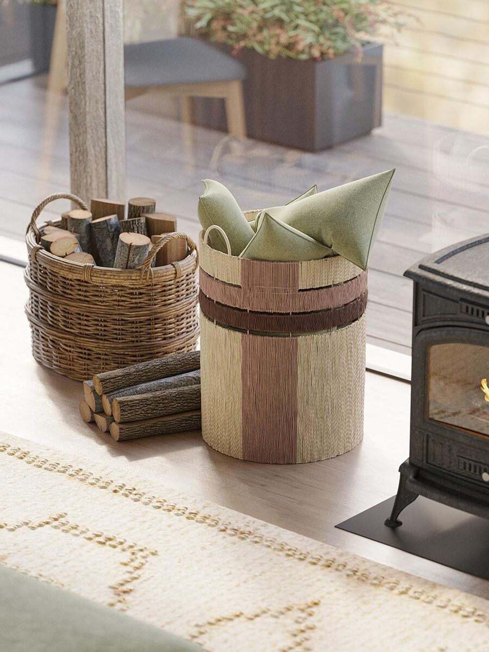 Корзина плетеная Bongo Chocolate из коллекции Ethnic, размер L